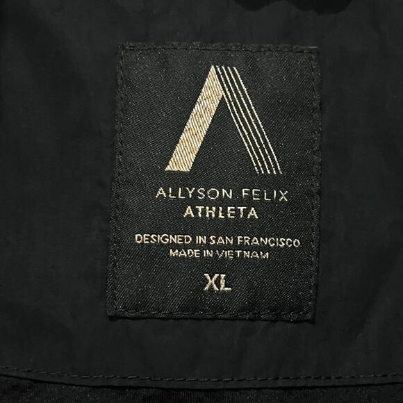 ATHLETA Allyson Felix Legend Oversized Jacket Black Windbreaker Reflective XL - Picture 11 of 13
